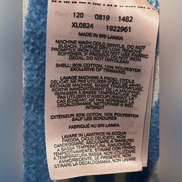 Columbia XL Striped Pullover Hoodie Soft zip up GUC - Picture 9 of 10